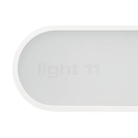 Mawa Oval Office 3 Applique/Plafonnier LED blanc mat - 2.700 K - Des diffuseurs satinés en haut et en bas donnent une note délicate à la lumière émise.