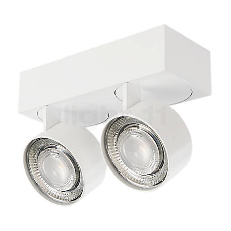 Mawa Wittenberg 4.0, lámpara de techo LED 2 focos blanco mate - ra 92 - Este foco destaca por su discreto diseño minimalista.