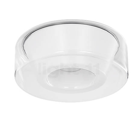 Serien Lighting Curling Ceiling Light LED acrylic glass - M - external diffuser clear/inner diffuser conical - dim to warm - The double glass shade of the ceiling lamp is available in many different versions.