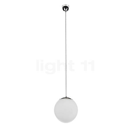 Tecnolumen HL 99 Hanglamp chroom - ø30 cm - Glasdiffusor en slanke staaf vormen een harmonische verbinding.