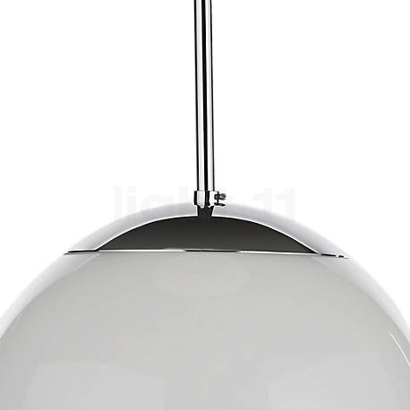 Tecnolumen HL 99 Suspension chrome - ø30 cm - La calotte surmontant le globe de verre souligne avec élégance le design classique de la suspension.