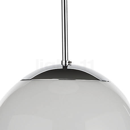 Tecnolumen HL 99 Suspension chrome - ø40 cm - La calotte surmontant le globe de verre souligne avec élégance le design classique de la suspension.
