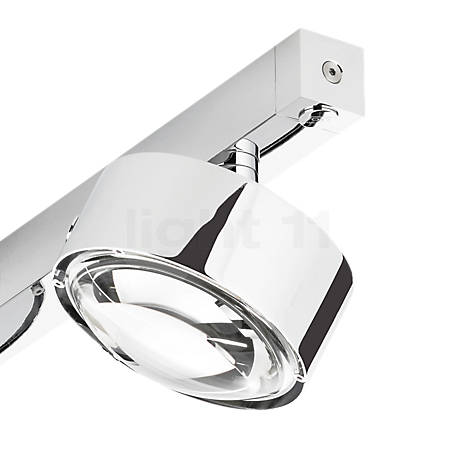Top Light Puk Maxx Choice Move 45 cm Loft-/Væglampe krom skinnende/linse klar - The light opening can be equipped with a lens or a glass diffuser.