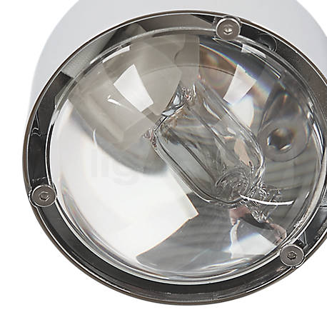 Top Light Puk One - Dans ce modèle, un verre clair forme l'opercule fermant le luminaire par le bas.