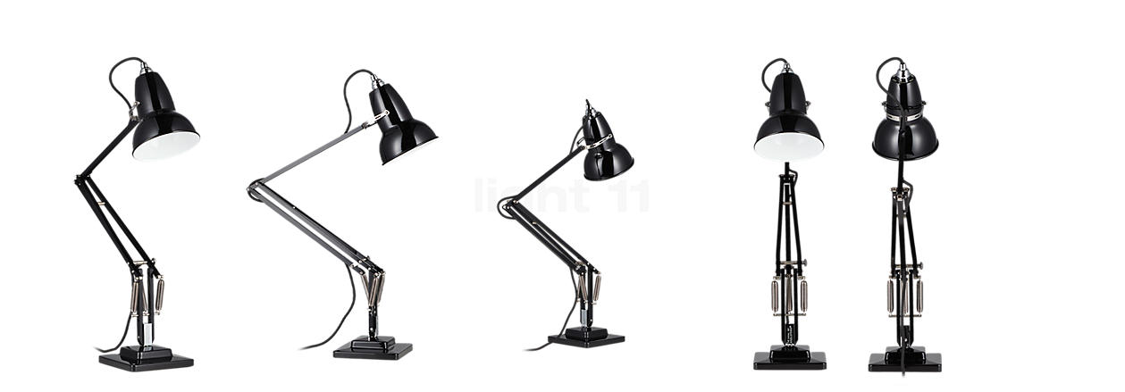 Anglepoise Original 1227 Bureaulamp zwart/kabel zwart