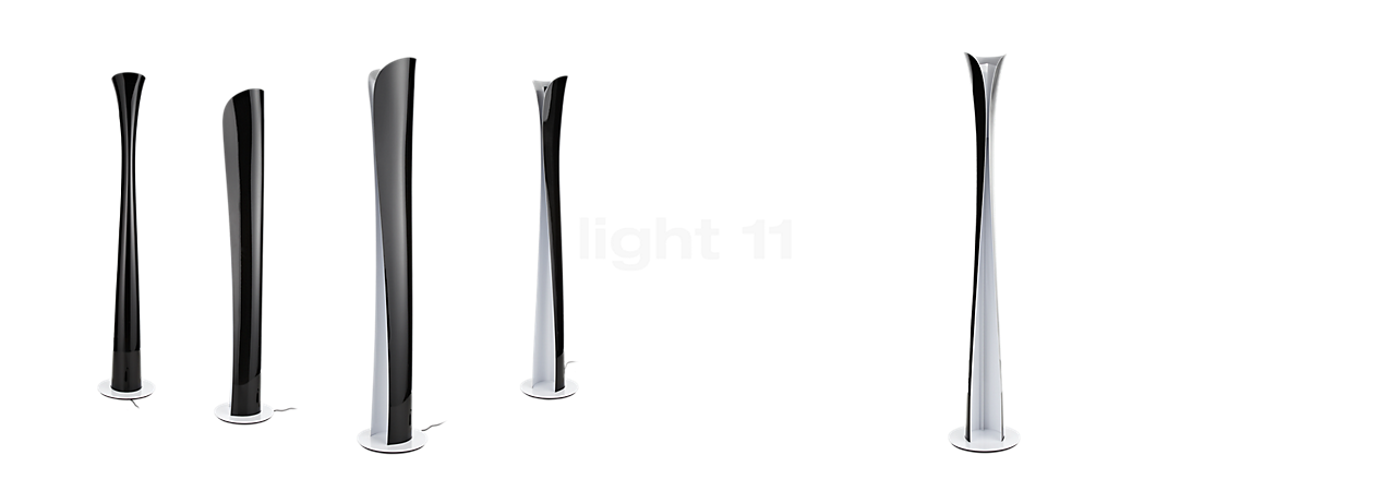 Artemide Cadmo LED negro/blanco, 3.000 K