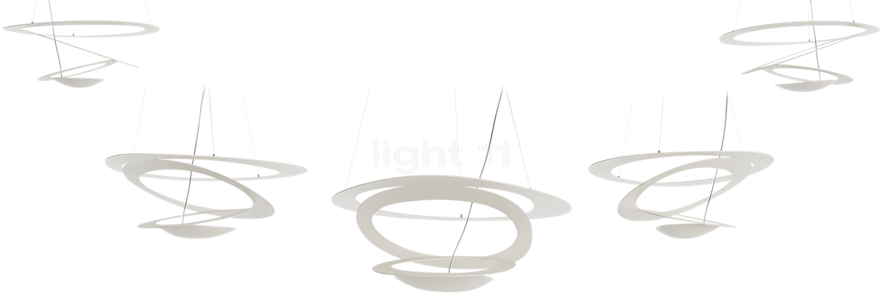 Artemide Pirce Sospensione LED blanc - 3.000 K - ø48 cm - 1-10 V