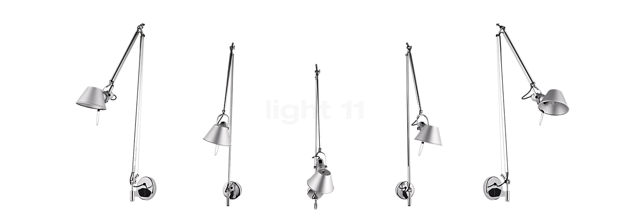 Artemide Tolomeo Braccio Parete aluminio pulido y anodizado