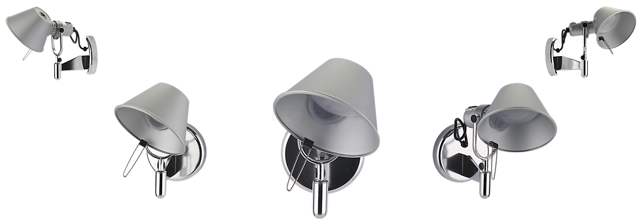 Artemide Tolomeo Faretto LED con interruptor aluminio pulido y anodizado - 2.700 K
