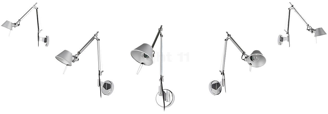 Artemide Tolomeo Micro Parete alluminio lucidato e anodizzato