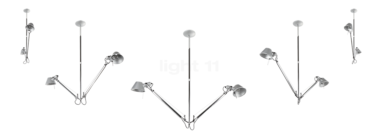 Artemide Tolomeo Sospensione aluminio pulido y anodizado