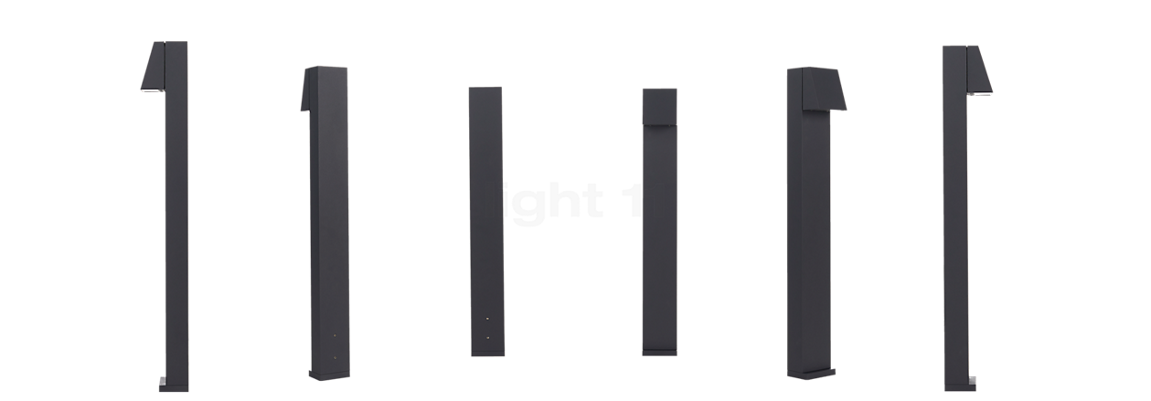 Bega 77237/77238 - bollard light LED graphite with screwdown base - 77238K3