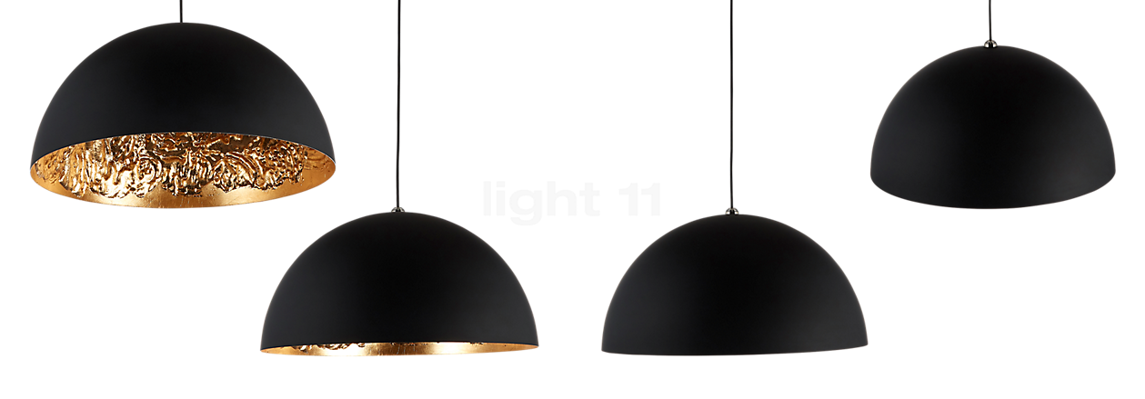 Catellani & Smith Stchu-Moon 02 Suspension LED noir/doré - ø100 cm