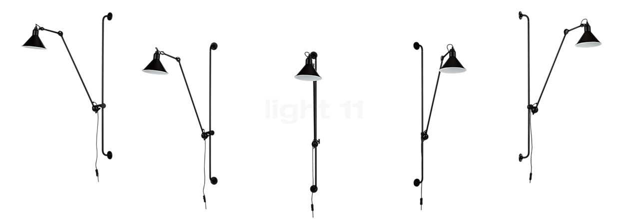 DCW Lampe Gras No 214 Applique noir