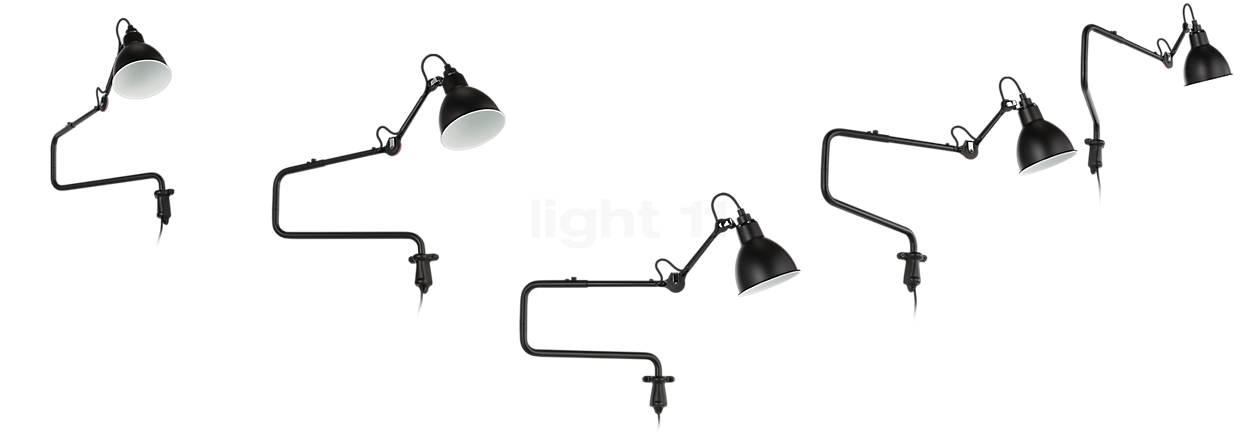 DCW Lampe Gras No 303 Applique noir