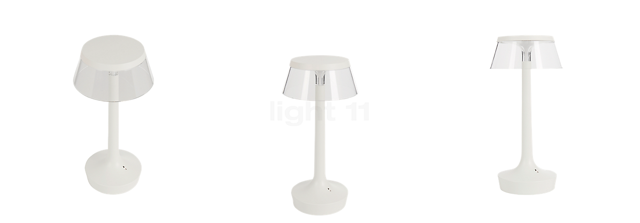 Flos Bon Jour Unplugged Battery Light LED body chrome glossy/without crown