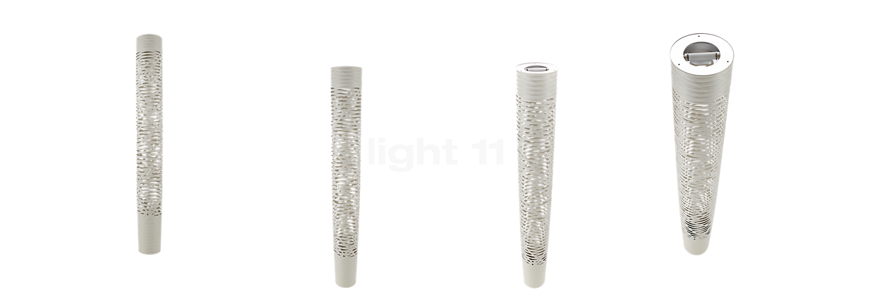 Foscarini Tress, lámpara de pie blanco - 195 cm