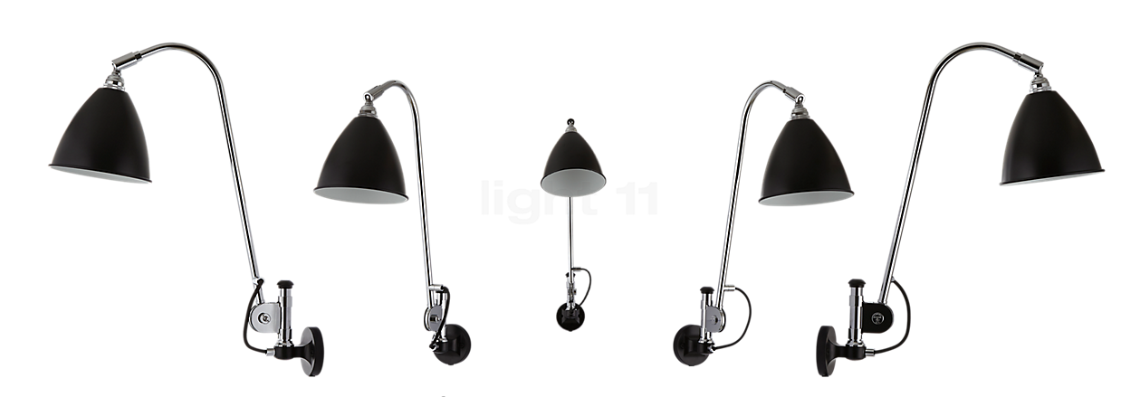 Gubi BL6 Wandlamp zwart/porselein