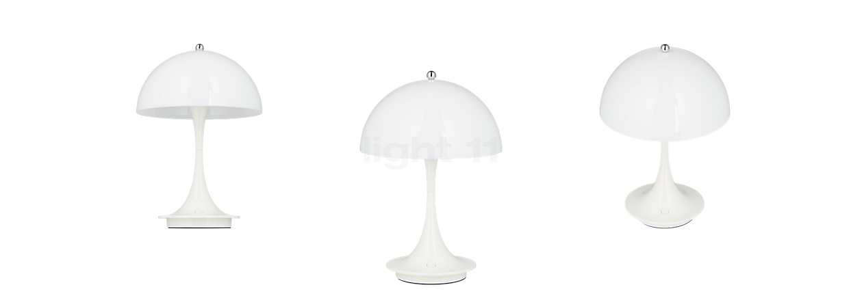 Louis Poulsen Panthella Portable Trådløs Lampe LED akryl - opal hvid - 25 cm