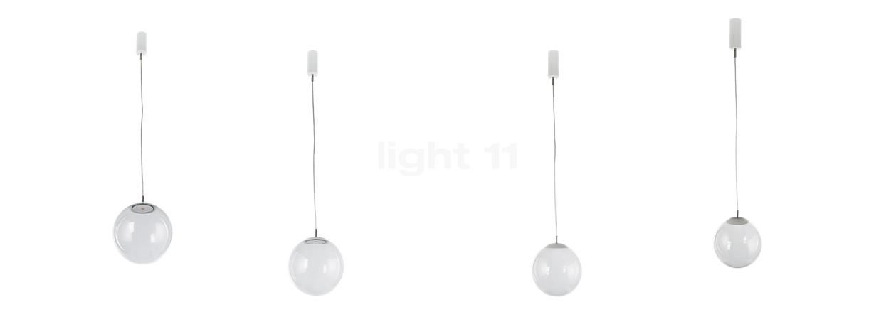 Mawa Glaskugelleuchte LED clear/ grey metallic - 40 cm