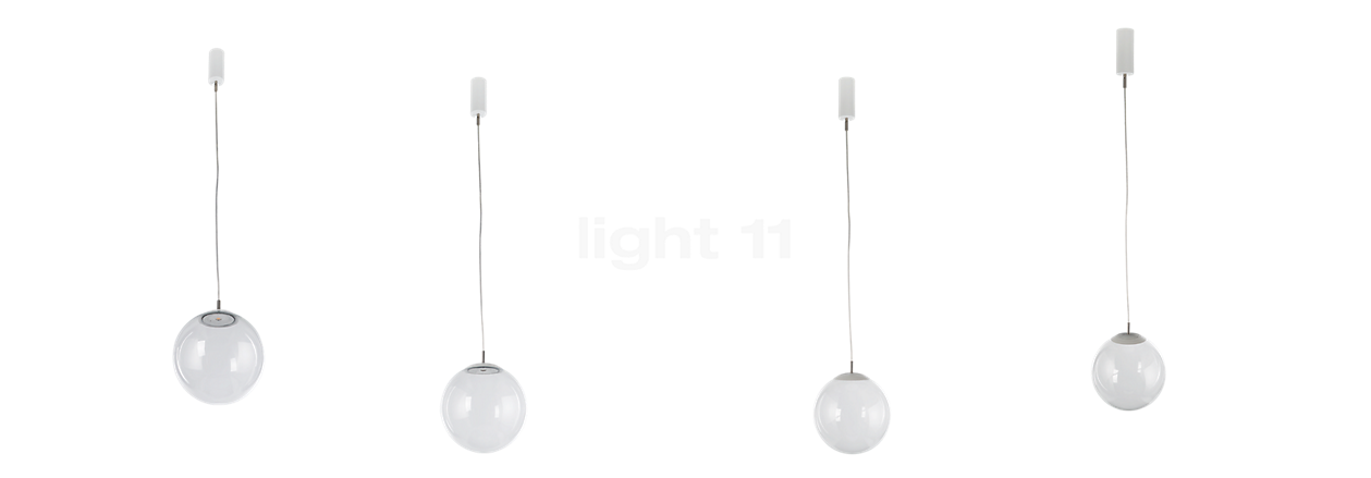Mawa Glaskugelleuchte LED klar/ grau metallic - 40 cm