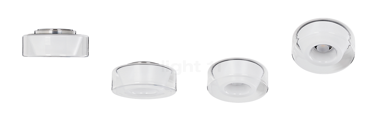 Serien Lighting Curling Lampada da soffitto LED vetro - M - diffusore esterno traslucido chiaro/diffusore interno cilindrico - dim to warm