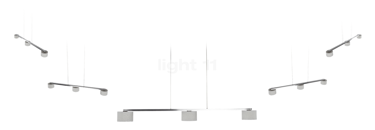 Serien Lighting Reef Bar Hanglamp 3-lichts LED aluminium geborsteld