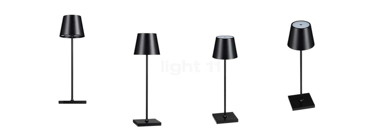 argent Classe énergétique A+ SIGOR Nuindie rechargeable avec Easy-Connect durée d'éclairage de 24h Lampe de table LED rechargeable à intensité variable pour l'intérieur et l'extérieur 