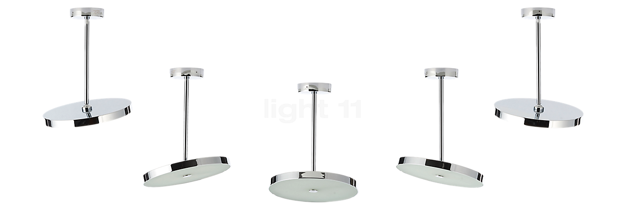 Top Light Sun Loftslampe ø21 cm Downlight LED antracit/Stab krom skinnende