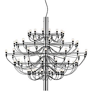 2097-75 Chandelier chrome - incl. 75x lamp clear