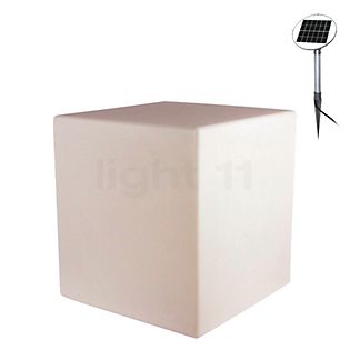 8 seasons design Shining Cube Gulvlampe sand - 43 cm - incl. pære - incl. solcellemodul