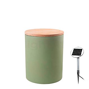 8 seasons design Shining Drum Lampe au sol incl. couvercle menthe - incl. ampoule - incl. panneau solaire