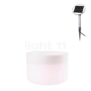 8 seasons design Shining Elegant Pot Floor Light white - ø59 x H.39 cm - incl. lamp - incl. solar module