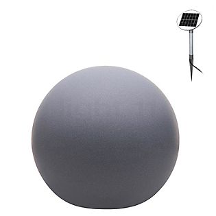 8 seasons design Shining Globe Lampe au sol gris - ø60 cm - incl. ampoule - incl. panneau solaire