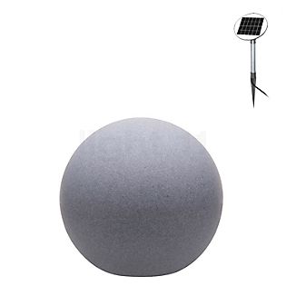 8 seasons design Shining Globe, lámpara de suelo piedra - ø50 cm - incl. bombilla - incl. módulo solar
