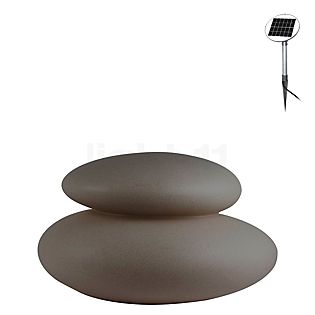 8 seasons design Shining Stone Floor Light taupe - 69 cm - incl. lamp - incl. solar module