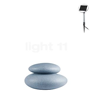8 seasons design Shining Stone Standerlampe sten - 39 cm - incl. pære - incl. solcellemodul , Lagerhus, ny original emballage