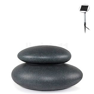 8 seasons design Shining Stone, lámpara de suelo antracita - 69 cm - incl. bombilla - incl. módulo solar