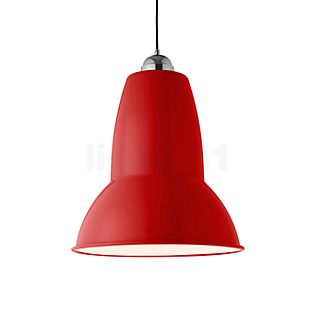 Anglepoise Original 1227 Giant Hanglamp glanzend rood/zwart kabel