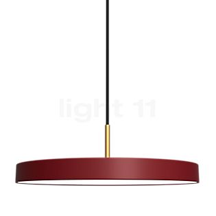 Asteria Suspension LED rouge - cover laiton - ra 83