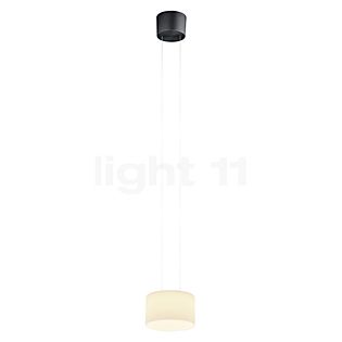 Bankamp Grand Flex Hanglamp LED 1-licht zwart geanodiseerd/glas opaal - ø20 cm