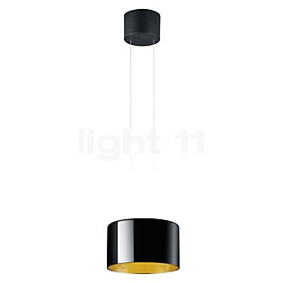Bankamp Grand Flex Hanglamp LED 1-licht zwart geanodiseerd/glas zwart/goud - ø32 cm