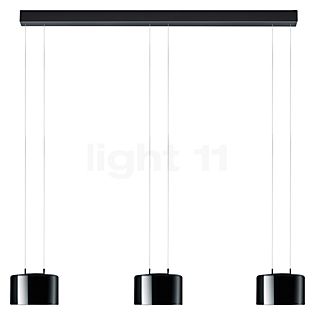 Bankamp Grand Flex Hanglamp LED 3-lichts antraciet mat/glas zwart/goud - ø20 cm