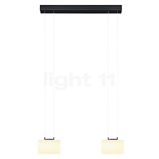 Bankamp Grand Flex Pendant Light LED 2 lamps black anodised/glass opal - ø20 cm