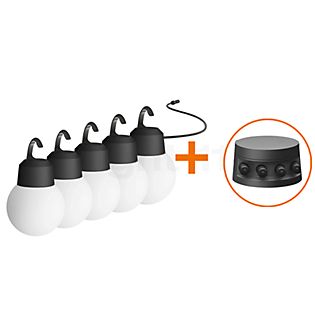 Bega Plug & Play Spheric Luminaire with Hook LED Set of 5 - 24380K3+13566 incl. Smart Tower