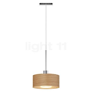 Bruck Cantara Hout Hanglamp LED voor All-in Track chroom mat/lampenkap eikenhout helder - 20 cm , Magazijnuitverkoop, nieuwe, originele verpakking