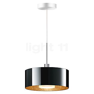Bruck Cantara Lampada a sospensione LED cromo lucido/vetro nero/dorato - 30 cm , articolo di fine serie