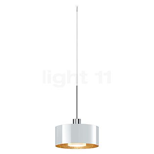 Bruck Cantara Lampada a sospensione LED per Maximum Sistema cromo lucido/vetro bianco/dorato - 19 cm
