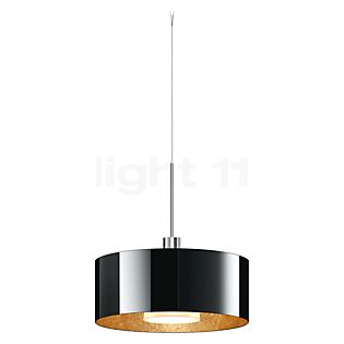 Bruck Cantara Lampada a sospensione LED per Maximum Sistema cromo lucido/vetro nero/dorato - 30 cm