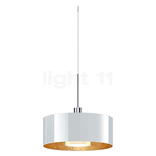 Bruck Cantara Pendant Light LED for Maximum System chrome glossy/glass white/gold - 30 cm